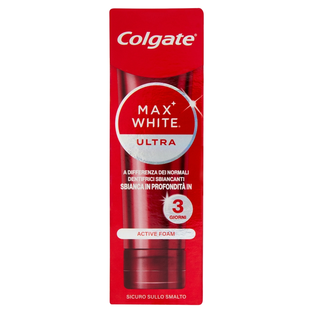 Colgate dentifricio sbiancante Max White Ultra Active Foam 50 ml